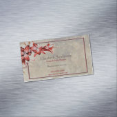 Rustic Floral Waterverf Feminine Party Planner Magnetisch Visitekaartje (Voorbeeld)