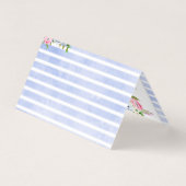 Rustic Floral Waterverf Modern Stripe Hartelijk da Kaart (Achterkant)