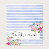 Rustic Floral Waterverf Modern Stripe Hartelijk da Kaart (Buitenkant ongevouwen)