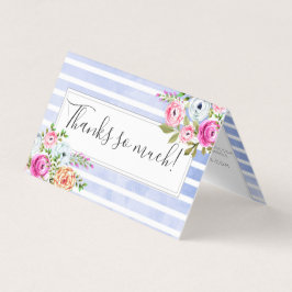 Rustic Floral Waterverf Modern Stripe Hartelijk da Kaart