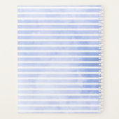 Rustic Floral Waterverf Modern Stripe Shabby Chic Planner (Achterkant)