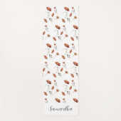 Rustic Floral Waterverf Name Yoga Mat (Voorkant)