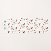 Rustic Floral Waterverf Name Yoga Mat (Voorkant (horizontaal))