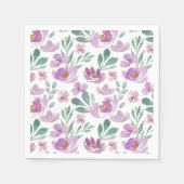 Rustic Floral Waterverf Pattern Servet (Voorkant)