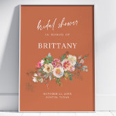 Rustic Floral Waterverf Vrijgezellenfeest Welkom Poster