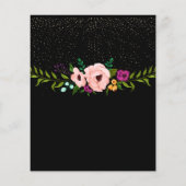 Rustic Floral Wedding Bachelorette Party Kaart (Achterkant)