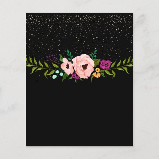 Rustic Floral Wedding Bachelorette Party Kaart (Achterkant)