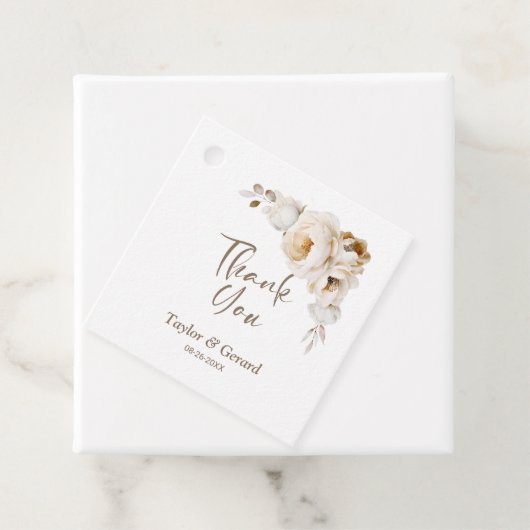 Rustic Floral Wedding Bedankt Bedankjes Labels (In situ)