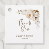 Rustic Floral Wedding Bedankt Bedankjes Labels (Voorkant)