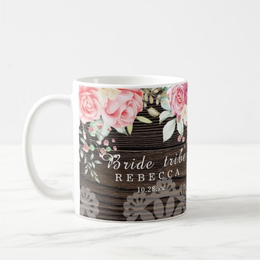 Rustic Floral Wedding Bride tribe Koffiemok (Links)