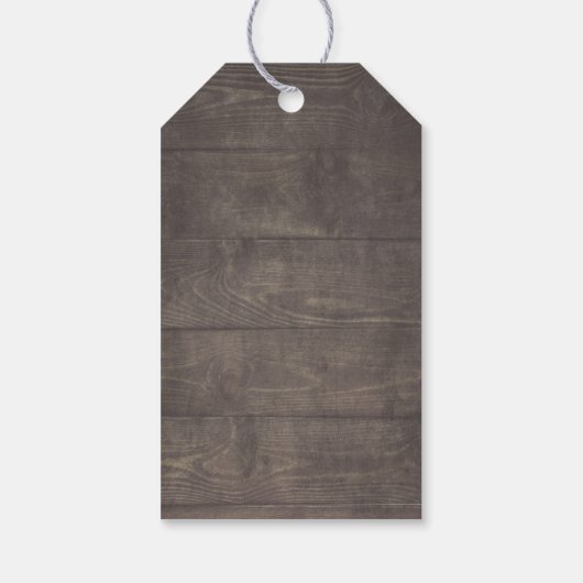 Rustic Floral Wedding Cadeaulabel (Achterkant)