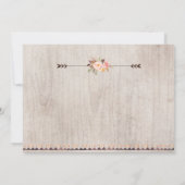 Rustic Floral Wedding Dank u/Dubbelzijdig Bedankkaart (Achterkant)