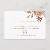 Rustic Floral Wedding Enclosure Card – Earthy Eleg Informatiekaartje (Achterkant)
