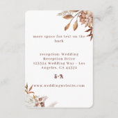 Rustic Floral Wedding Enclosure Card – Earthy Eleg Informatiekaartje (Achterkant)