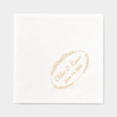 Rustic Floral Wedding Folie Servetten (Voorkant)