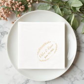 Rustic Floral Wedding Folie Servetten