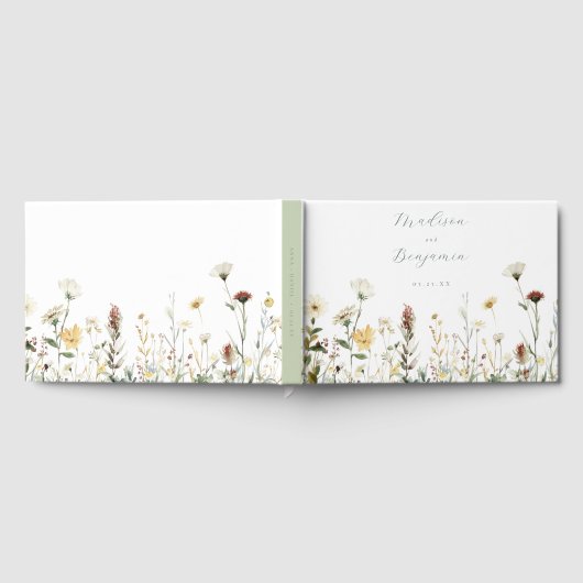 Rustic Floral Wedding Gastenboek (Volledig)