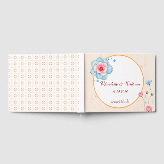 Rustic Floral Wedding Gastenboek (Volledig)