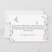 Rustic Floral Wedding Hartelijk dank Bedankkaart (Achterkant)