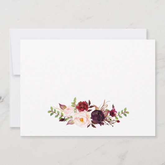 Rustic Floral Wedding Hartelijk dank/Dubbelzijdig- Bedankkaart (Achterkant)