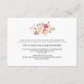 Rustic Floral Wedding Information/Details 2-Side-3 Informatiekaartje (Achterkant)