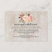 Rustic Floral Wedding Information/Details 2-side Informatiekaartje (Achterkant)