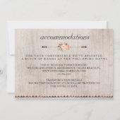 Rustic Floral Wedding Information/Double-Sided Kaart (Achterkant)