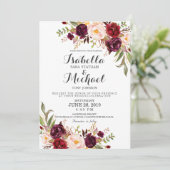 Rustic Floral Wedding Invitation-01 Kaart (Staand voorkant)