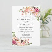 Rustic Floral Wedding Invitation-02update Kaart (Staand voorkant)
