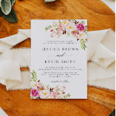 Rustic Floral Wedding Invitation-05 Kaart