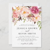 Rustic Floral Wedding Invitation-06 Kaart (Voorkant)
