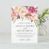 Rustic Floral Wedding Invitation-06 Kaart (Staand voorkant)