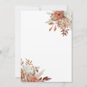 Rustic Floral Wedding Invitation – Earthy Elegance Kaart (Achterkant)