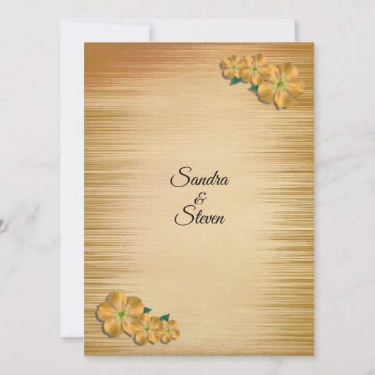 Rustic Floral Wedding Invitation Kaart (Achterkant)