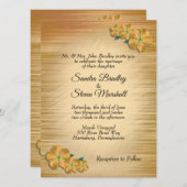 Rustic Floral Wedding Invitation Kaart (Voorkant / Achterkant)