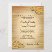 Rustic Floral Wedding Invitation Kaart (Voorkant)