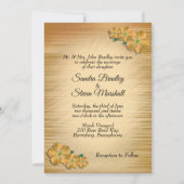 Rustic Floral Wedding Invitation Kaart (Voorkant)