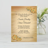 Rustic Floral Wedding Invitation Kaart (Staand voorkant)