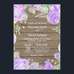 Rustic Floral Wedding Invitation Paarse Waterverf Kaart<br><div class="desc">Rustic Floral Wedding Invitation. Paarse lavender Lila Waterverf Floral Flowers. Rustic Wood Chalkobard Background Afdrukbaar digitaal. Voor verdere aanpassing,  te klikken gelieve de knoop "van de Aanpassing het"en ons ontwerphulpmiddel te gebruiken om deze sjabloon te wijzigen.</div>