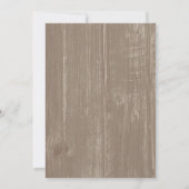 Rustic Floral Wedding Invitations Kaart (Achterkant)