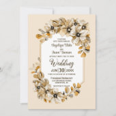Rustic Floral Wedding Kaart (Voorkant)