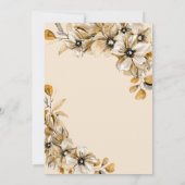 Rustic Floral Wedding Kaart (Achterkant)