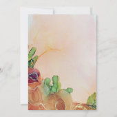 Rustic Floral Wedding Kaart (Achterkant)