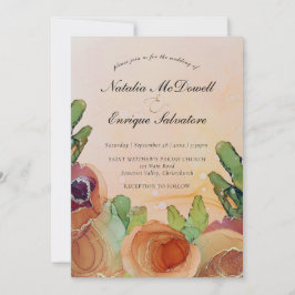 Rustic Floral Wedding Kaart