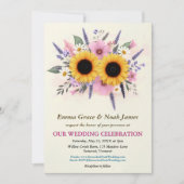 Rustic Floral Wedding Kaart (Voorkant)