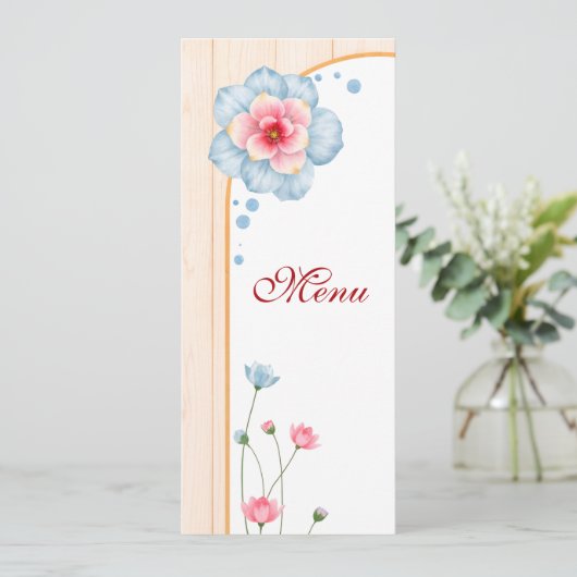Rustic Floral Wedding Menu (Staand voorkant)
