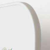 Rustic Floral Wedding Monogram en Foto Pickleball Paddle (Links Detail)