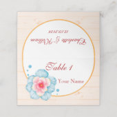 Rustic Floral Wedding Plaatskaartje (Buitenkant ongevouwen)