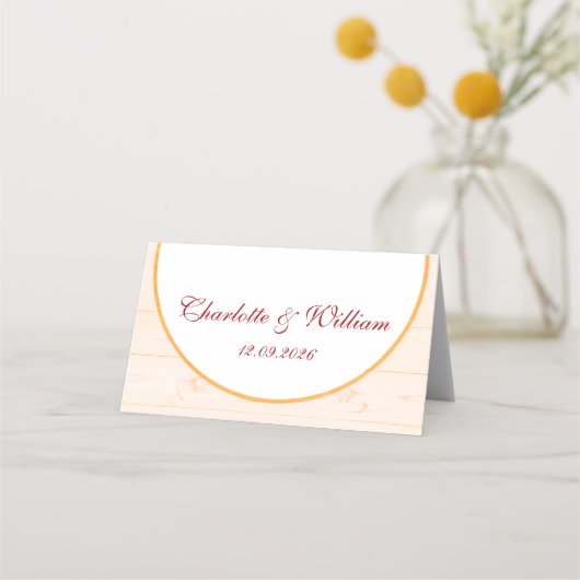 Rustic Floral Wedding Plaatskaartje (Achterkant)