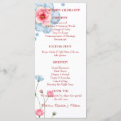 Rustic Floral Wedding Programmakaart (Achterkant)